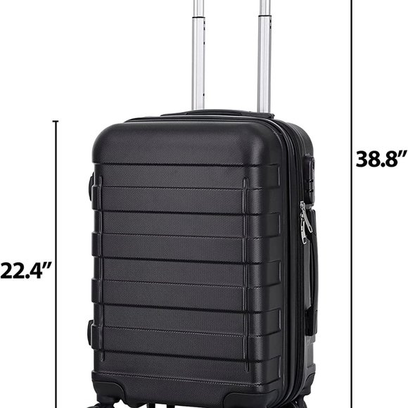 Hardside Spinner Luggage 20-Inch, Carry On Wheels Expandable Suitcase Travel Bag - Picture 5 of 5